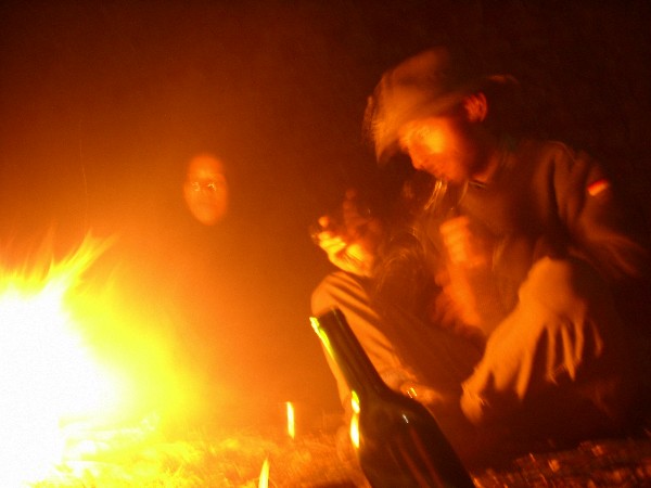 Am Feuer in Montsegur